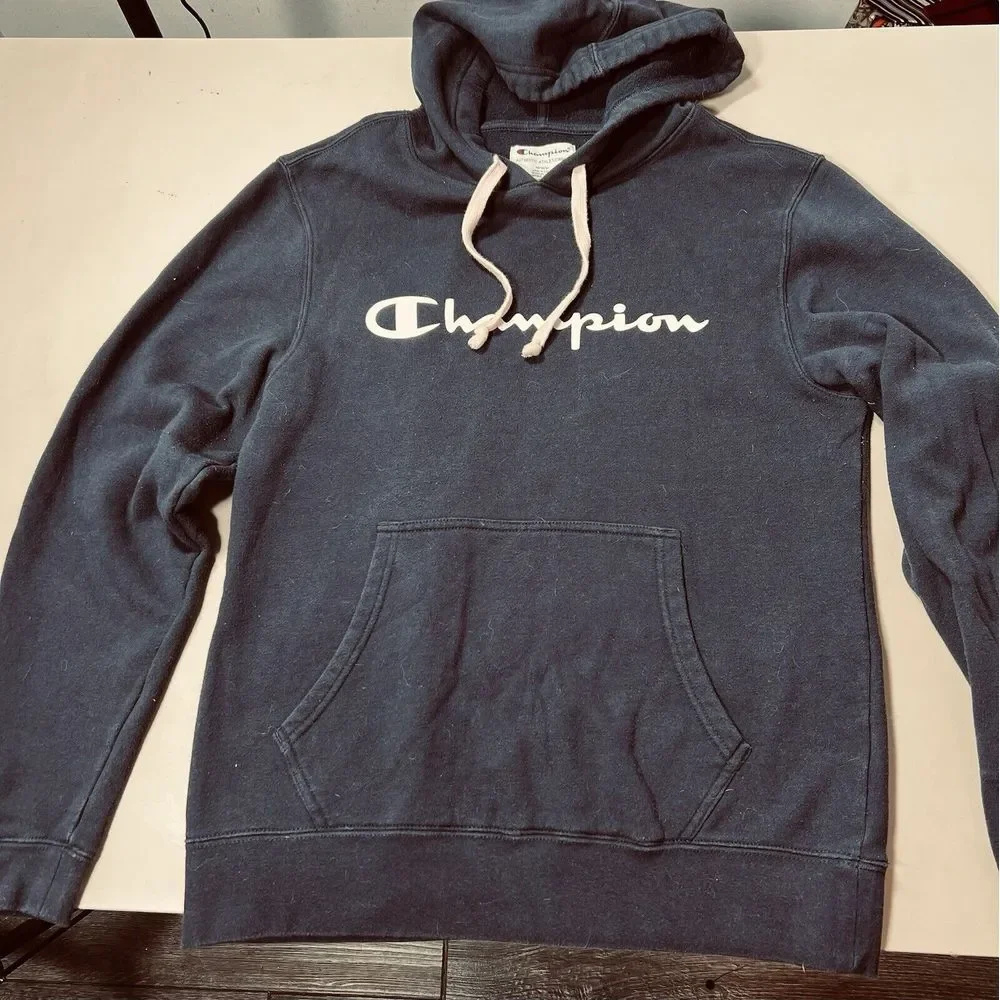 Champion Authentic Athletic Wear Pullover‎ Spellout Hoodie Sweater Women's Large - Picture 2 of 7